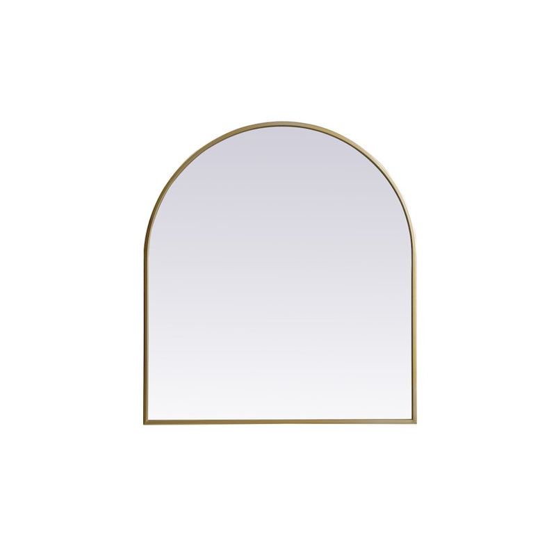 Elegant Decor Ayra Metal Frame Arch Mirror 27X30", Brass
