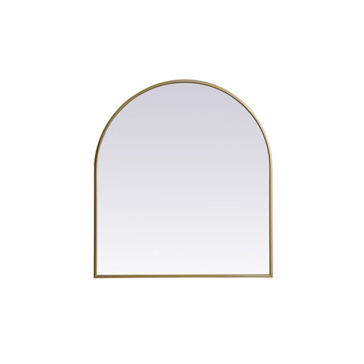 Elegant Decor Ayra Metal Frame Arch Mirror 27X30", Brass