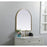Elegant Decor Ayra Metal Frame Arch Mirror 27X30", Brass