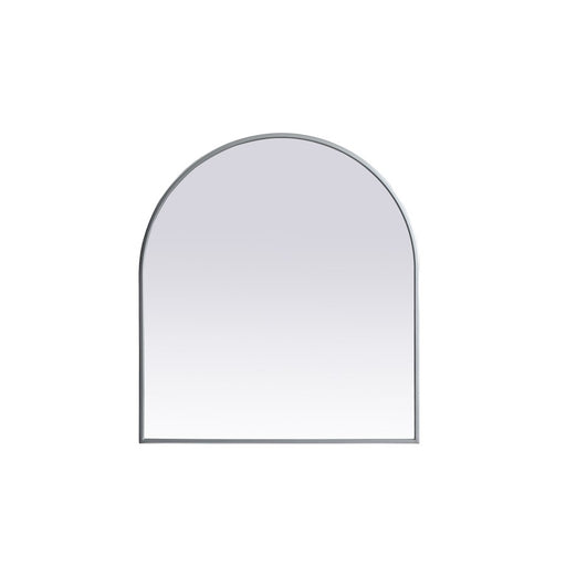 Elegant Decor Ayra Metal Frame Arch Mirror 27X30", Silver