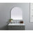 Elegant Decor Ayra Metal Frame Arch Mirror 27X30", Silver