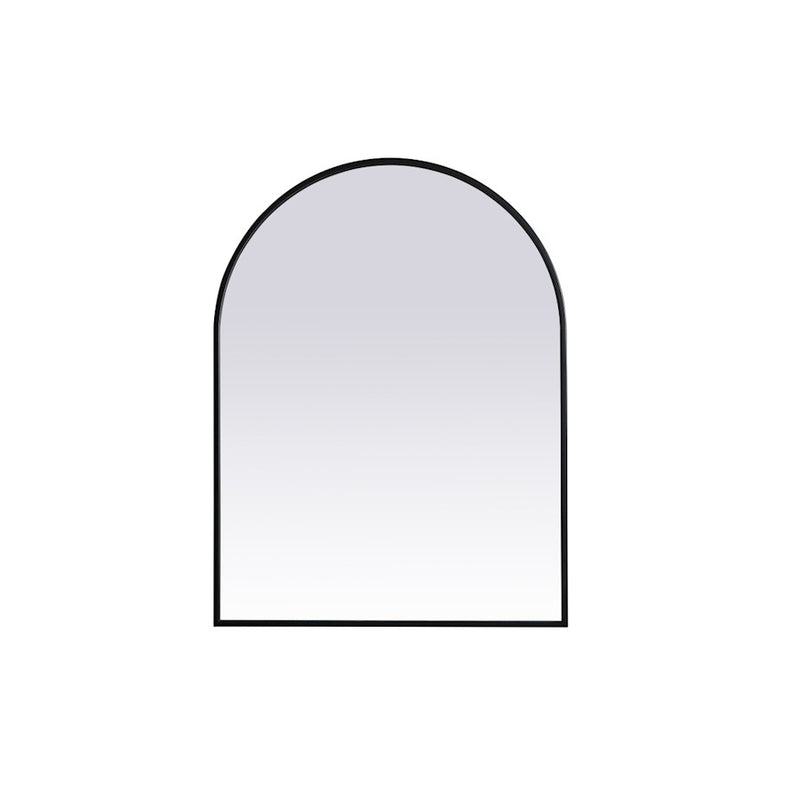 Elegant Decor Ayra Metal Frame Arch Mirror 27X36", Black