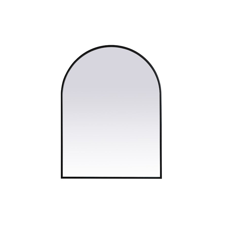 Elegant Decor Ayra Metal Frame Arch Mirror 27X36", Black