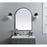 Elegant Decor Ayra Metal Frame Arch Mirror 27X36", Black