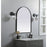 Elegant Decor Ayra Metal Frame Arch Mirror 27X36", Black