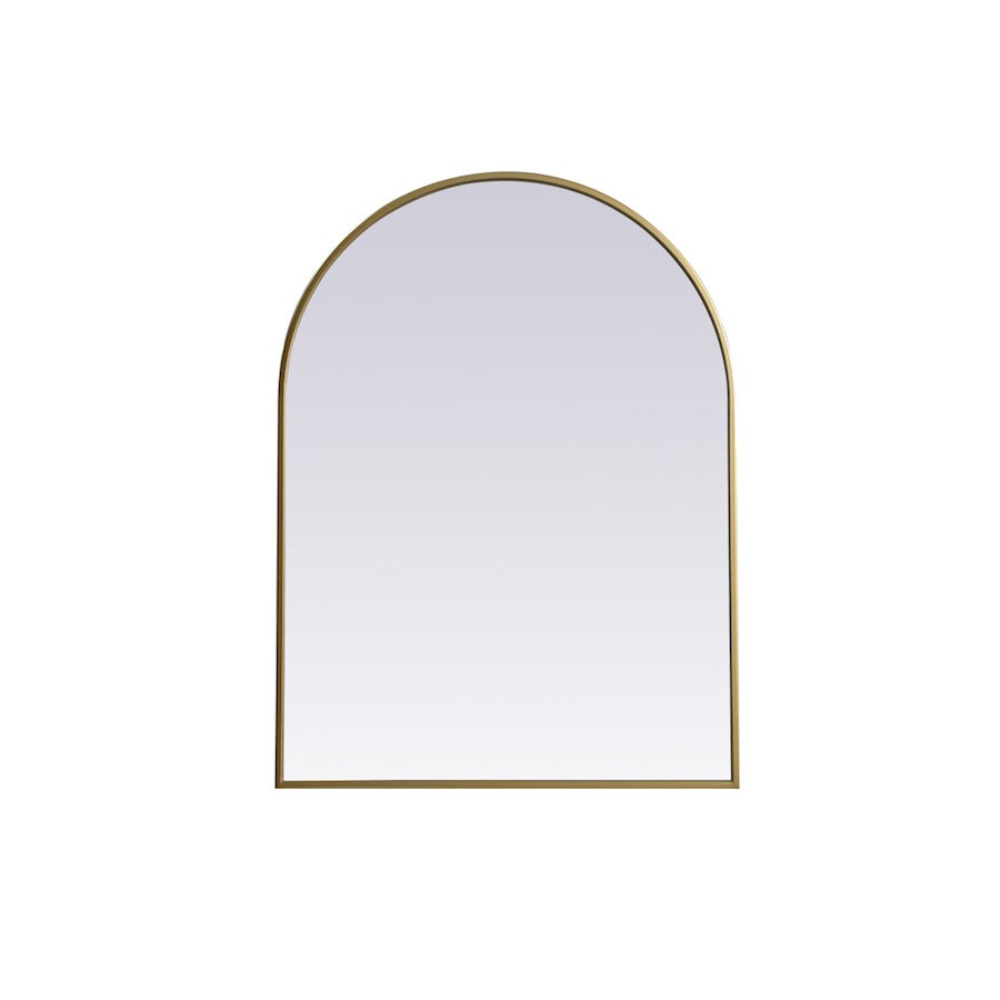 Elegant Decor Ayra Metal Frame Arch Mirror 27X36", Brass