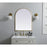 Elegant Decor Ayra Metal Frame Arch Mirror 27X36", Brass