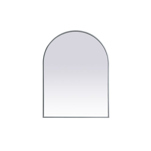 Elegant Decor Ayra Metal Frame Arch Mirror 27X36", Silver