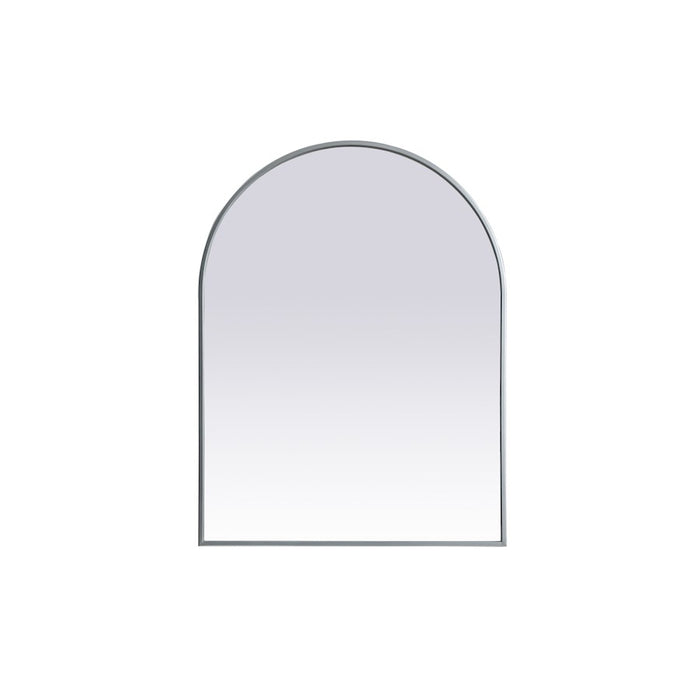 Elegant Decor Ayra Metal Frame Arch Mirror 27X36", Silver