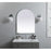 Elegant Decor Ayra Metal Frame Arch Mirror 27X36", Silver