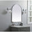 Elegant Decor Ayra Metal Frame Arch Mirror 27X36", Silver