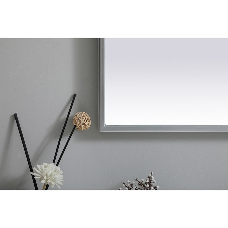 Elegant Decor Ayra Metal Frame Arch Mirror 27X36", Silver