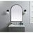Elegant Decor Ayra Metal Frame Arch Mirror 27X40", Black