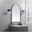 Elegant Decor Ayra Metal Frame Arch Mirror 27X40", Black