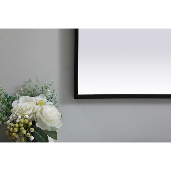 Elegant Decor Ayra Metal Frame Arch Mirror 27X40", Black