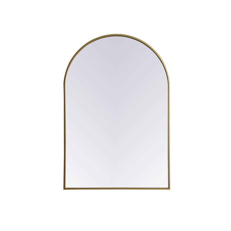 Elegant Decor Ayra Metal Frame Arch Mirror 27X40", Brass