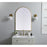 Elegant Decor Ayra Metal Frame Arch Mirror 27X40", Brass