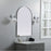 Elegant Decor Ayra Metal Frame Arch Mirror 27X40", Silver