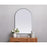 Elegant Decor Ayra Metal Frame Arch Mirror 27X40", Silver