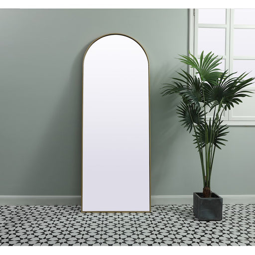 Elegant Decor Ayra Arch Full Length Mirror 28X74", Brass