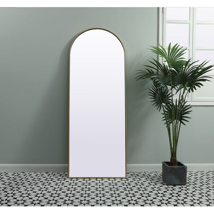 Elegant Decor Ayra Arch Full Length Mirror 28X74", Brass