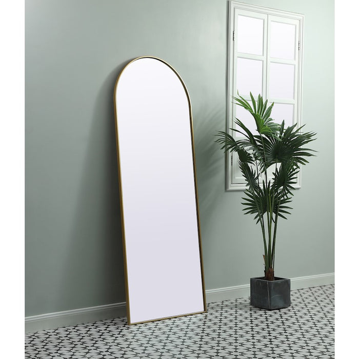 Elegant Decor Ayra Arch Full Length Mirror 28X74", Brass