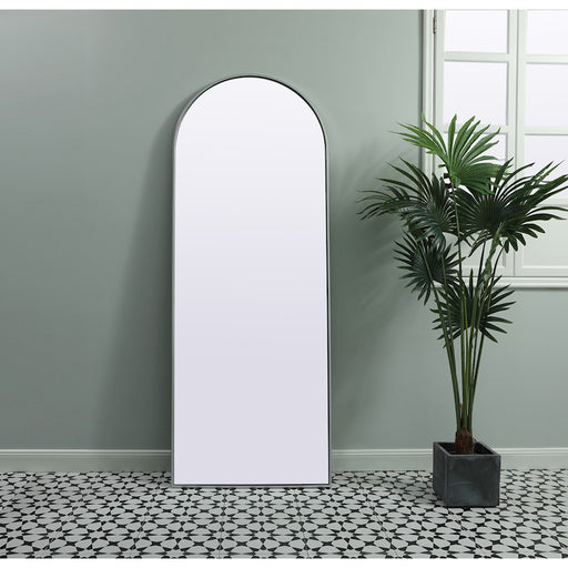 Elegant Decor Ayra Arch Full Length Mirror 28X74", Silver