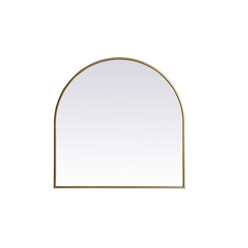 Elegant Decor Ayra Metal Frame Arch Mirror 30X30", Brass