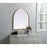 Elegant Decor Ayra Metal Frame Arch Mirror 30X30", Brass