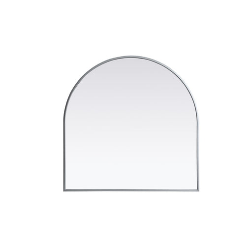 Elegant Decor Ayra Metal Frame Arch Mirror 30X30", Silver