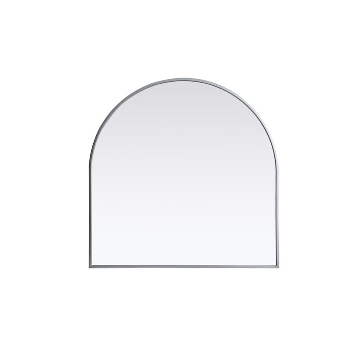 Elegant Decor Ayra Metal Frame Arch Mirror 30X30", Silver