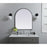 Elegant Decor Ayra Metal Frame Arch Mirror 30X36", Black