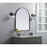 Elegant Decor Ayra Metal Frame Arch Mirror 30X36", Black