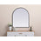 Elegant Decor Ayra Metal Frame Arch Mirror 30X36", Black