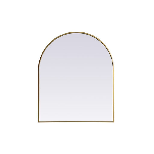 Elegant Decor Ayra Metal Frame Arch Mirror 30X36", Brass