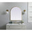 Elegant Decor Ayra Metal Frame Arch Mirror 30X36", Brass