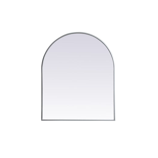 Elegant Decor Ayra Metal Frame Arch Mirror 30X36", Silver