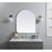 Elegant Decor Ayra Metal Frame Arch Mirror 30X36", Silver