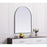 Elegant Decor Ayra Metal Frame Arch Mirror 30X36", Silver