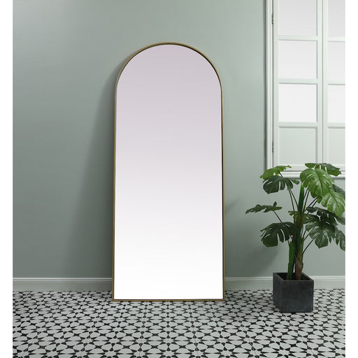 Elegant Decor Ayra Arch Full Length Mirror 32X76", Brass