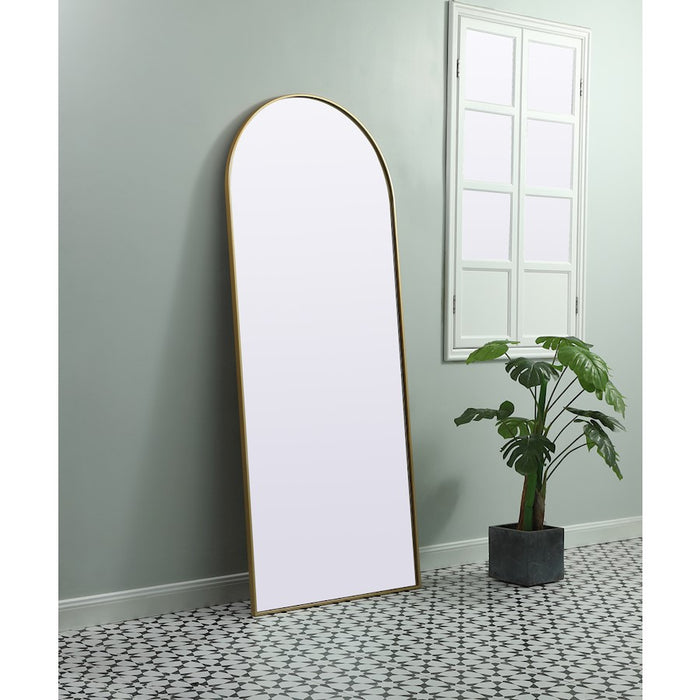 Elegant Decor Ayra Arch Full Length Mirror 32X76", Brass