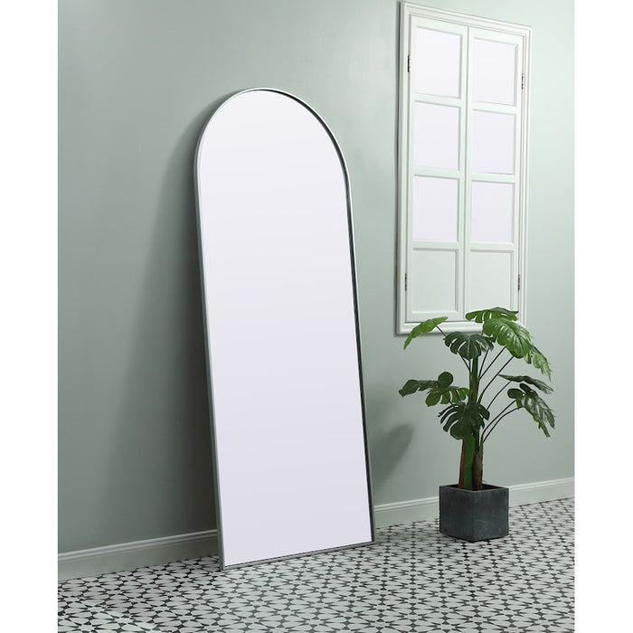 Elegant Decor Ayra Arch Full Length Mirror 32X76", Silver