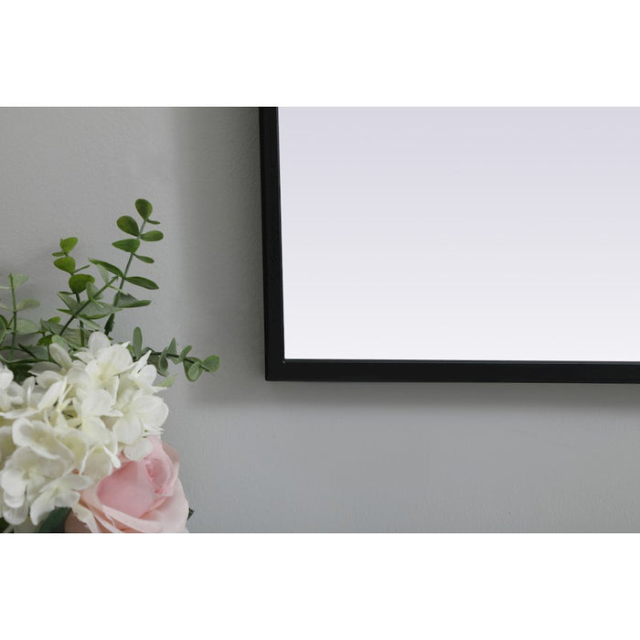 Elegant Decor Ayra Metal Frame Arch Mirror 33X24", Black