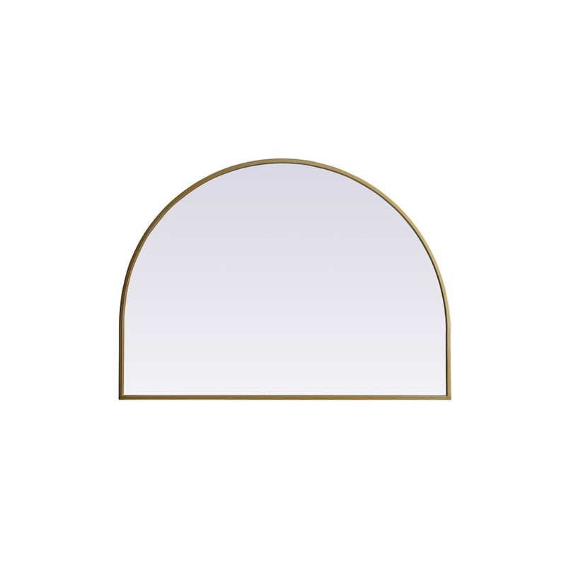 Elegant Decor Ayra Metal Frame Arch Mirror 33X24", Brass