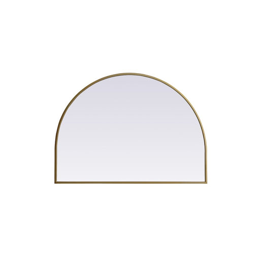 Elegant Decor Ayra Metal Frame Arch Mirror 33X24", Brass