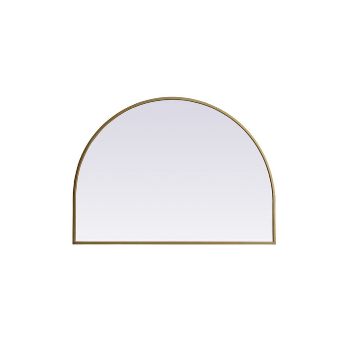 Elegant Decor Ayra Metal Frame Arch Mirror 33X24", Brass