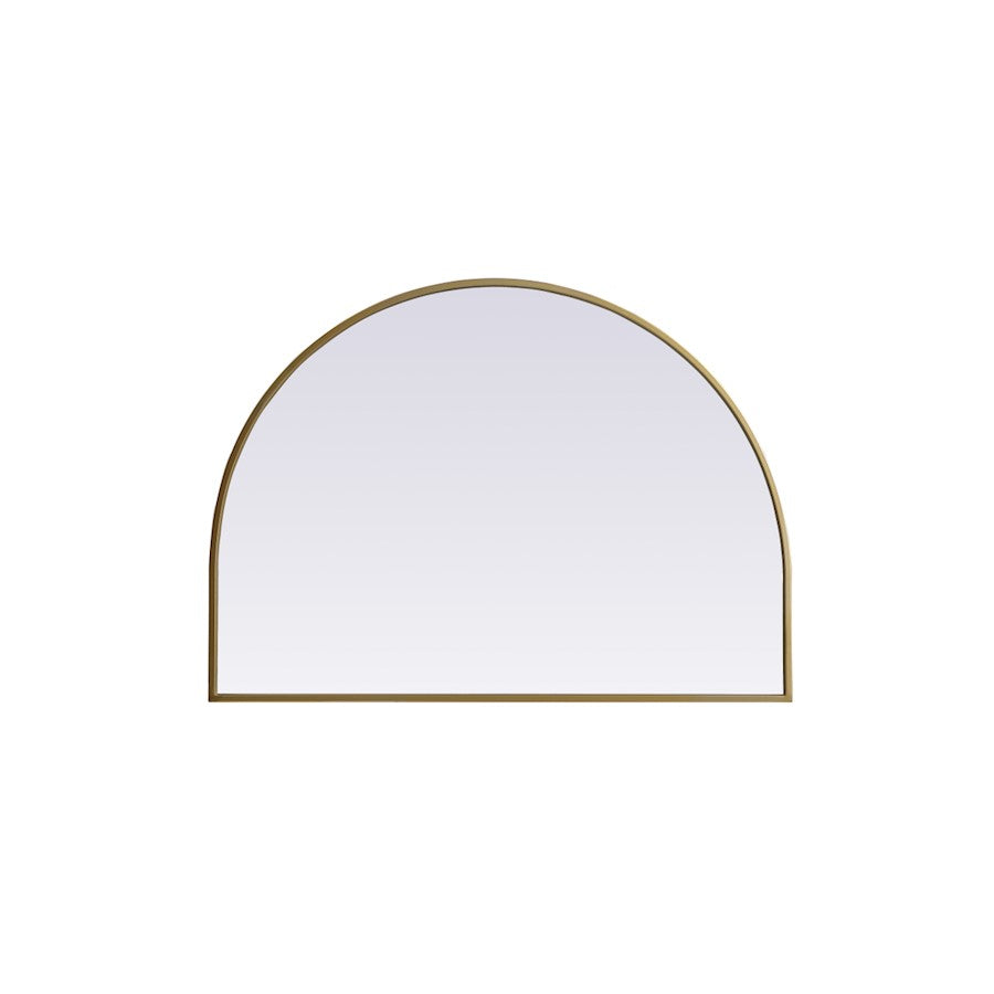 Elegant Decor Ayra Metal Frame Arch Mirror 33X24", Brass