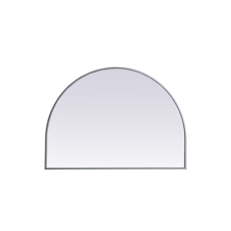 Elegant Decor Ayra Metal Frame Arch Mirror 33X24", Silver