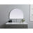 Elegant Decor Ayra Metal Frame Arch Mirror 33X24", Silver