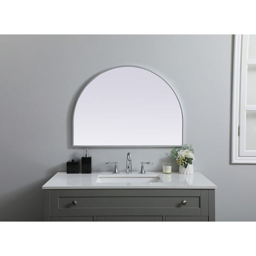 Elegant Decor Ayra Metal Frame Arch Mirror 33X24", Silver